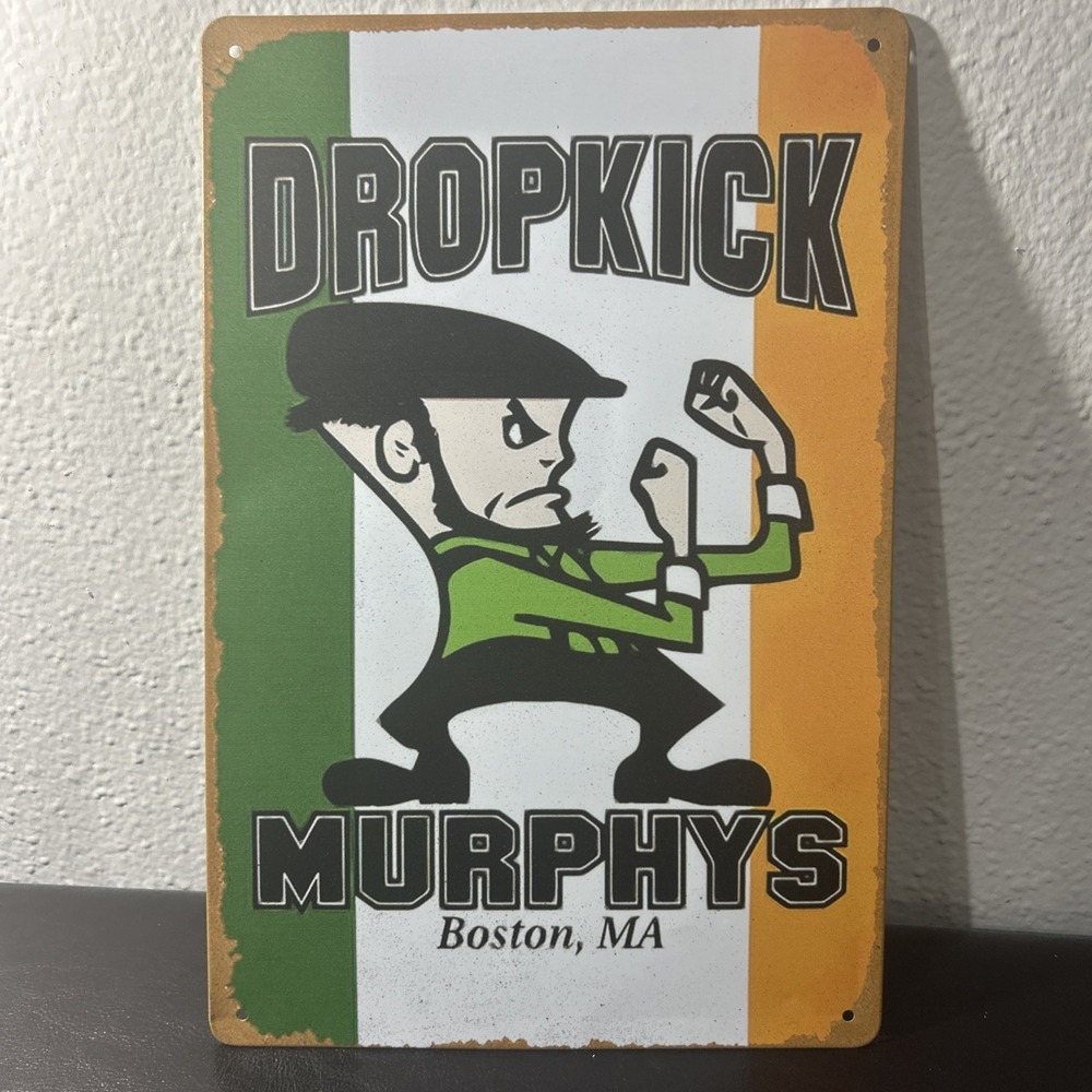 DROPKICK MURPHYS, Boston MA Irish Flag Metal Decor